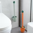 thumbnail image 5 of Silicone Toilet Brush with Holder Flexible Silicone Toilet Cleaner Brush for Bathroom Standing/Wall Mounted Quick Drying, 5 of 9