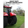 thumbnail image 3 of Heavy-Duty 3-Point 2" Trailer Hitch Receiver for Category 1 Tractors - Compatible with Kubota, John Deere, Kioti, and More, 3 of 8