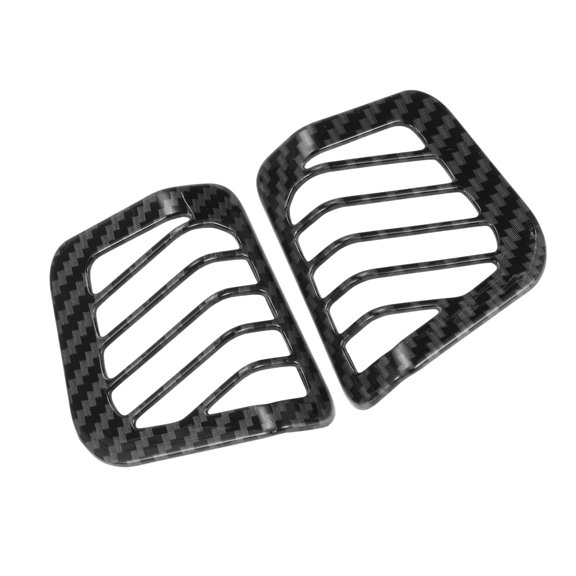 Unique Bargains 1 Set Dashboard Side Air Vent AC Outlet Cover Trim for Jeep Wrangler JL JLU 2018-2024 Dash Air Conditioning Vent Cover Carbon Fiber Pattern ABS Black