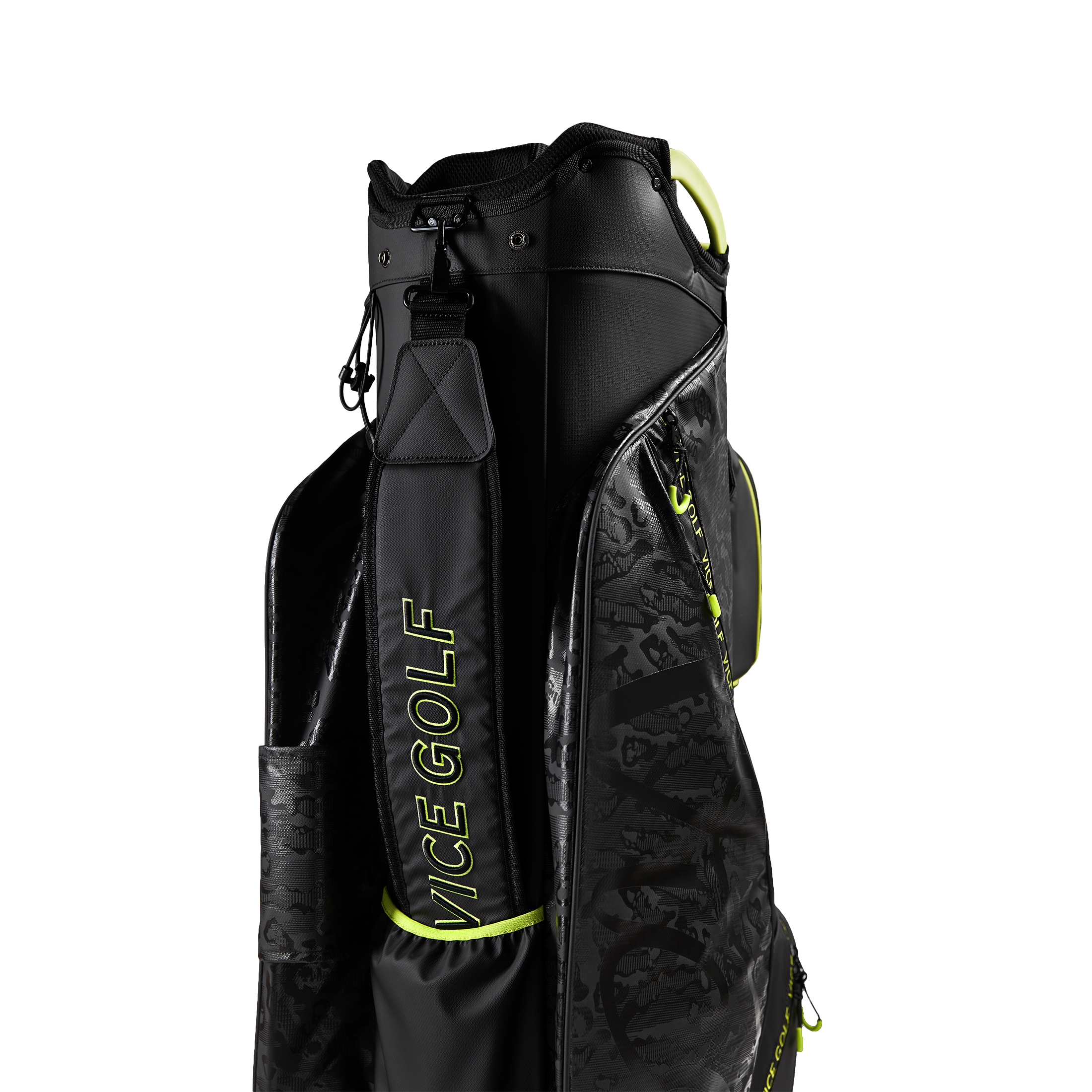 Vice Golf Cruiser Cart Golf Bag, Black/Lime, 15 Way Divider - image 4 of 8