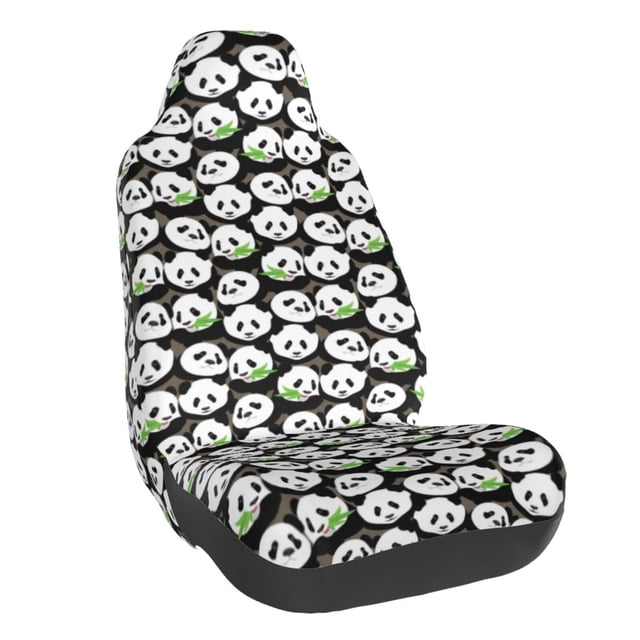 Balery Panda Bear Funda de Asiento para Auto con Diseño - Cubierta Frontal Suave y Transpirable con Protector Antideslizante- 1 Unidad