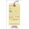 Repair Tags, 5-1/4" x 2-5/8", Manila Cardstock with Stub, Strung, Numbered 5001-6000, BOX OF 1,000