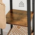 thumbnail image 6 of 8 Hooks Coat Rack Stand with 3 Shelves Coat Tree for Entryway Bedroom Living Room Rustic Brown and Black, 6 of 10