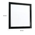 thumbnail image 5 of BenJara Ryla Dresser Vanity Mirror, 38 Inch Square Frame, Black Solid Wood, 5 of 5
