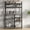 Gray, variant on TROPOW Bakers Rack with Power Outlet, 35.4 Inches Coffee Bar with Wire Basket, Kitchen Microwave Stand with Open Storage Shelves for Kitchen Office Garage