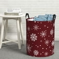 thumbnail image 6 of Sikiie Romantic white snowflakes Print Round Dirty Clothes Basket, Waterproof Standing Foldable Storage Basket, for Laundry Room, Bedroom, Bathroom Storage-Medium, 6 of 6