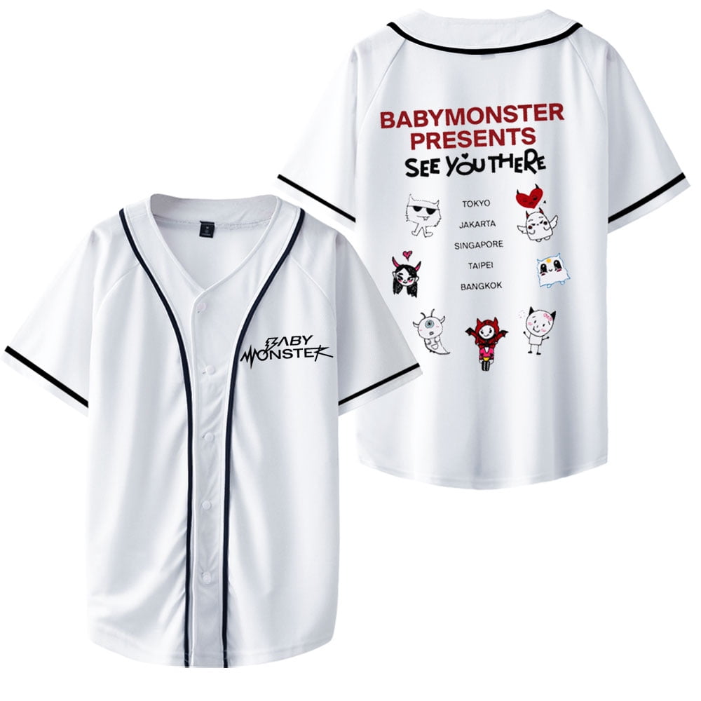 BABYMONSTER ベースボールシャツ　WHITE 🌴] #BABYMONSTER_INFO ＼25 SUMMER GOODS 販売中☀️／ ベースボール