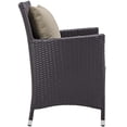 thumbnail image 5 of Modway Convene 3-Piece Outdoor Wicker Rattan Set with Fire Pit in Espresso/Mocha, 5 of 9