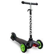 Scooters for Kids Toddler Scooter - Deluxe Aluminum 3 Wheel Glider w/ Kick n Go, Lean 2 Turn Wheels, Step 4 Brake, Toddlers Training Three Wheeled Kid Ride on Toys Best for Little Boys & Girls - Black