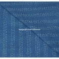 thumbnail image 5 of ColorFull House Indian Kantha Quilt, Blue Floral Pattern, Cotton Throw Blanket Size ( Single 60" x 90" ), 5 of 5