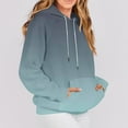 thumbnail image 5 of Htigea Drawstring Sweatshirts for Women Oversized Hooded Raglan Long Sleeve Casual Loose Pullover Hoodies Pocket Tops Blue XL, 5 of 7