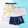 thumbnail image 4 of NIEWTR Boys Dinosaur Underwear-Soft Cartoon Colorful Boxer Shorts Briefs with Fun for Kids(Dark Blue,9-12 Years), 4 of 4