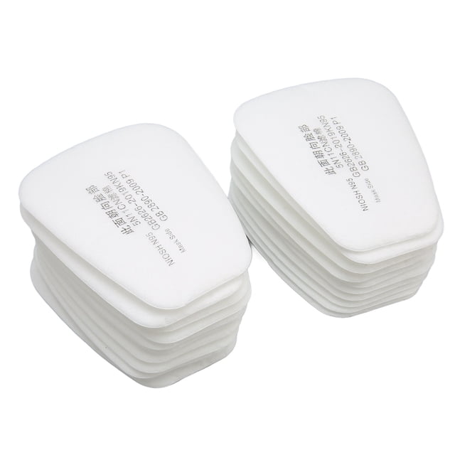 Filtro respirador de 20 piezas de algodón, repuesto a prueba de polvo, filtro Universal de algodón para respirador de Gas serie 6200 6800 7502