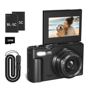 4K Point and Shoot Digital Camera, 64MP 18X Zoom Stylish Photo Camera with WiFi