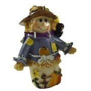 Blue Scarecrow Halloween Autumn Harvest Table Top Figure 5"