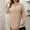 Khaki, variant on SMihono Sweater Dress for Women Plus Size Long Sleeve V Neck Lapel Knit Sweater Casual Comfy Mini Dress Fall Winter Outfit Black XXXL