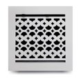 thumbnail image 1 of Cast Iron Floor Vent Cover 8″ x 8″ with Damper | Heavy-Duty Decorative HVAC Floor Register | Tudor Mushroom Design Air Vent Grille | Powder Coated, Repaintable, Walkable Drop-In Duct Cover (VR-100), 1 of 9