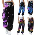thumbnail image 4 of Pntutb Pantalones De Chándal Con Estampado De Mujer Cintura Alta Deportivo Gimnasio Ajuste Atlético Jogger Pantalones Baggy Lounge Pantalones con Bolsillos Pntutb Pntutb-2959, 4 of 9
