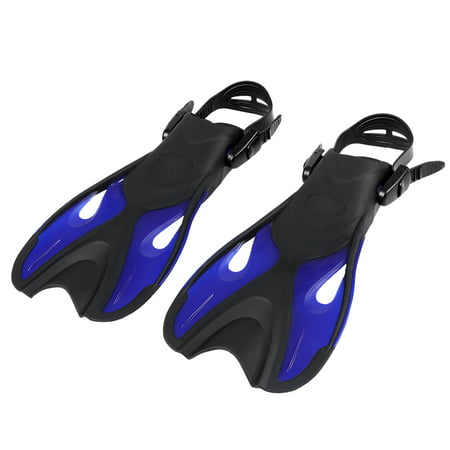 Adults / Kids Diving Fins Open Heel Flippers Adjustable Strap Swimming Snorkeling Scuba