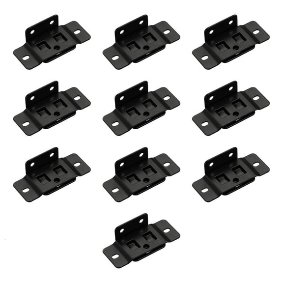 Zonest Pack of 10 L Shaped 90 Degree Iron Brackets Rustproof Furniture Support Hardware