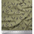 thumbnail image 1 of Soimoi Green Moss Georgette FabricLeaves Print Fabric by the Yard 42 Inch Wide, 1 of 3