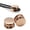 Gold, variant on 50pc Double Hole Metal Spring Stoppers, Round Drawstring Cord Locks Toggles for Clothing & Bags