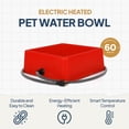 thumbnail image 2 of Farm Innovators 1.25 Gal 60W Electric Heated Pet Water Bowl, Red (2 Pack), 2 of 7