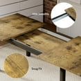 thumbnail image 4 of iPormis 63" Extendable Dining Table for 4-8, Square Wooden Dining Room Table with Metal Base, Modern Extendable Table for  Small Kitchens, Dining Office Areas, Rustic Brown, 4 of 7