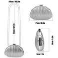 thumbnail image 3 of Spencer Evening Bag Clutch Purses for Women Shell Shpae Shoulder Crossbody Bag with Detachable Chain for Prom Party Wedding Engagement, Silver, 3 of 12