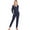 Navy Blue, variant on Sneak Peek Women's Juniors Tapered Leg Coverall Jumpsuit (Navy Blue, Medium)