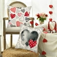 thumbnail image 5 of Valentine''s Day Be My Valentine PS Love You Throw Pillow Covers 18 x 18 Inch Grey Red Love Heart Stripes Polka Dot Wedding Pillow Cover Cushion Case Decoration for Sofa Couch Set of 4, 5 of 6