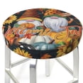 thumbnail image 3 of Daiia Welcom Fall Stool Covers Round,Round Bar Stool Covers Waterproof Bar Chair Covers Washable Stool Cushion Slipcover for 12-14 Inch Chair-14 inch, 3 of 7