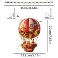 thumbnail image 3 of DefiDgd Hot air Balloon Decoration,2D Flat Acrylic Heart Hot Air Balloon Pendant Lantern Hanging Decor for Window Wall Door Bedroom Living Rooms Home Decoration Valentine's Day Gift(B), 3 of 4