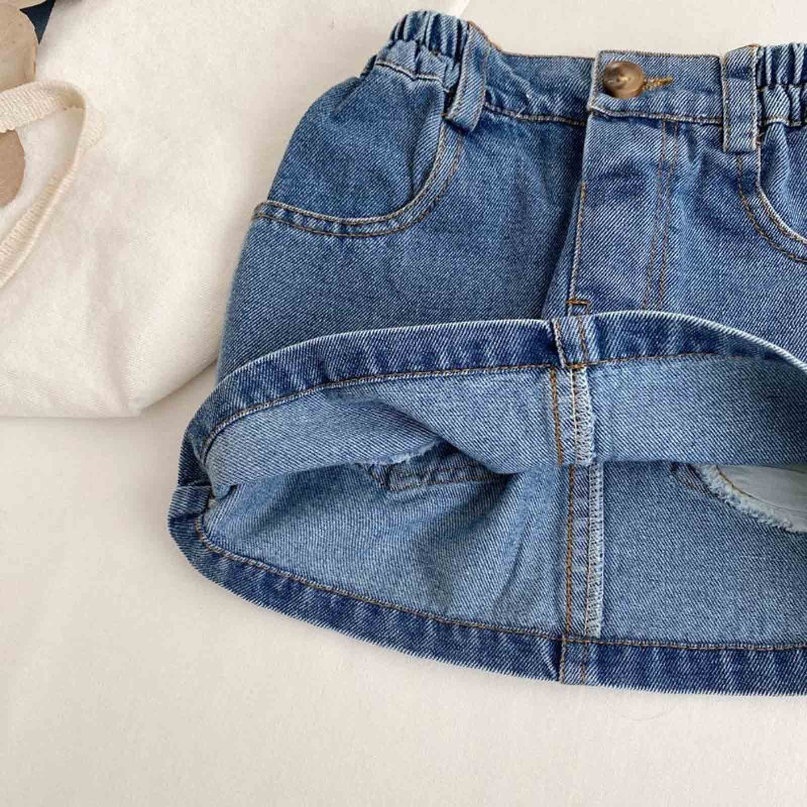 TYGHBN Girls Denim Skirts Place Baby Toddler Girls Denim Skirt