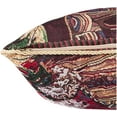 thumbnail image 3 of Violet Linen Seasonal Xmas Christmas Holiday Bliss Pattern, Polyester Tapestry Jacquard , Reclining Santa, 18 Inch x 18 Inch, Decorative Throw Pillow Cover, 3 of 4
