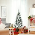 thumbnail image 2 of Topbuy 5FT Slim Pencil Tree Hinged Artificial Christmas Tree W/339 Branches Tips, 2 of 9
