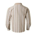 thumbnail image 3 of RUTAYY Men's Dress Shirts Striped Button Down Business Casual Turndown Collar Long Sleeve Formal Casual Daily Wear Vacation Travel Blouse, 3 of 7