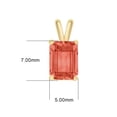thumbnail image 5 of TimeLess Classics Emerald Cut Garnet Solitaire Pendant Necklace in 14K Yellow Gold - 7x5MM, 5 of 5