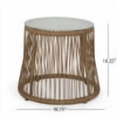 Outdoor Leisure Combination Seat Set, Wicker Structure Conversation Furniture for Patio Garden, Light Brown