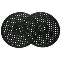 HOMEMAXS 2 Pcs Rubber Sink Mat Protectors for Kitchen Round Bottom Black