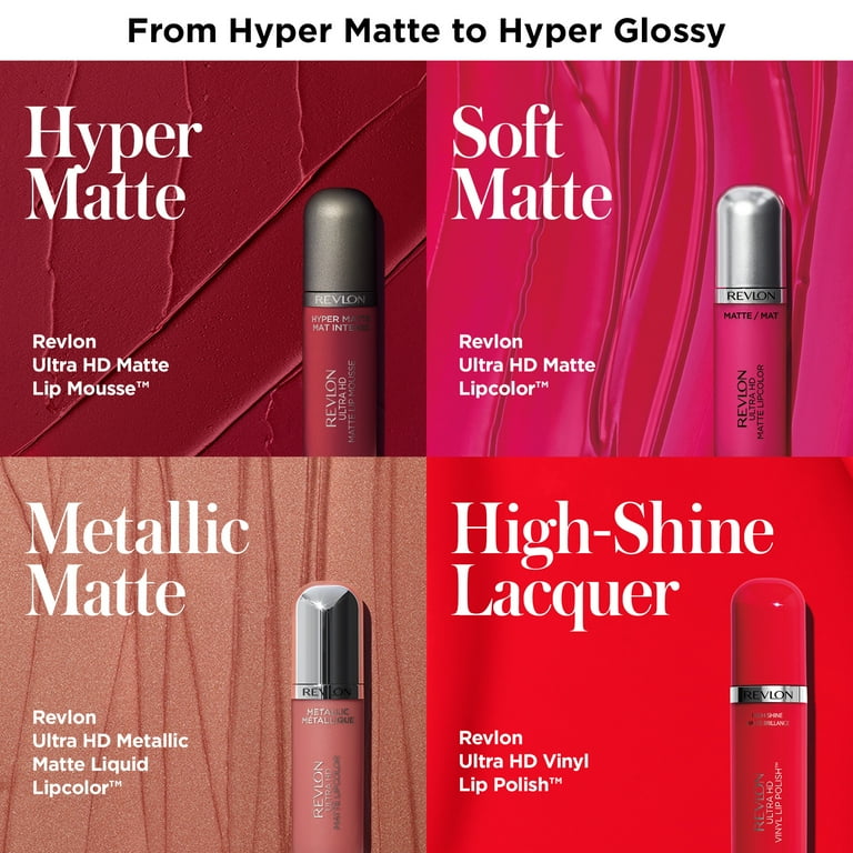 Revlon Ultra HD Metallic Matte Lipcolor, Velvet Matte Finish