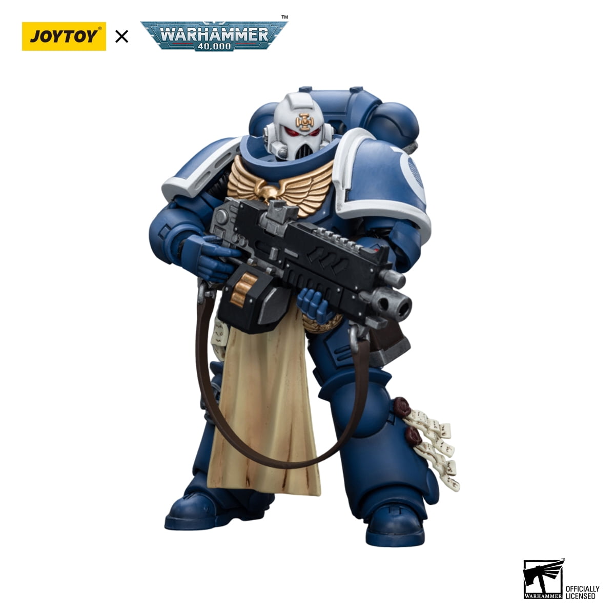 JOYTOY Warhammer 40K Ultramarines Sternguard Veteran with Auto Bolt Rifle 1:18 Collection Model