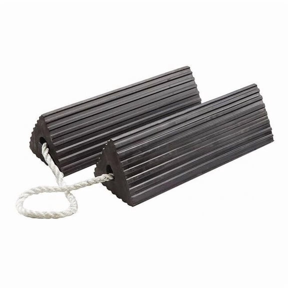 Checkers Wheel Chock,15" D,6" H,12",Black,PR RC5515-P