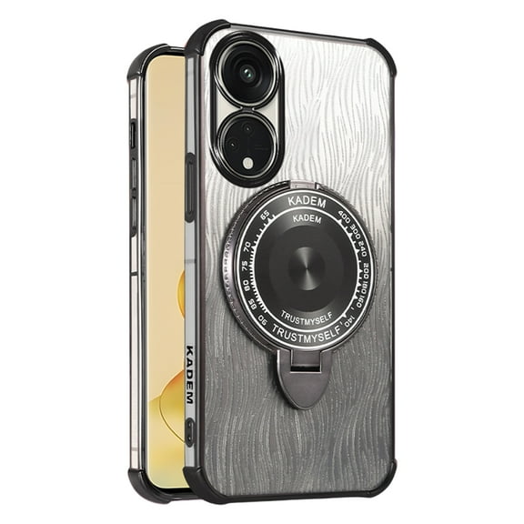 Magnetic Case for OPPO A38 Stand Cover with Makeup Mirror Kickstand Case Slim Silicone TPU Phone Cover with OPPO A38 Shell Shockproof for Women Man Protective Case for OPPO A38