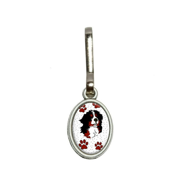 Bernese Mountain Dog of Impressiveness Oval Zipper Pull