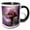 Black/White, variant on 3drose, Fairy House Cherry Blossom Tree Fantasy, 11oz Two-tone Yellow Mug