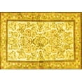 thumbnail image 1 of Ahgly Company Machine Washable Indoor Rectangle Persian Yellow Traditional Area Rugs, 7' x 9', 1 of 4