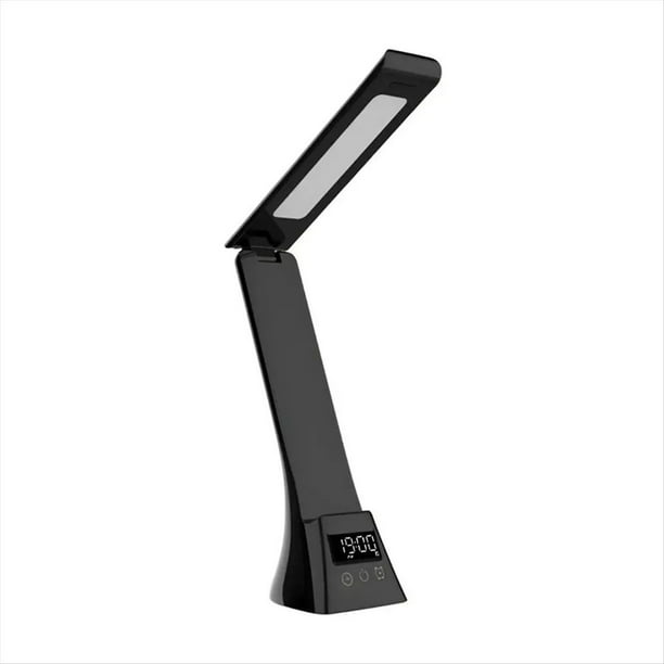 Lámpara de Escritorio Recargable Lámpara de Escritorio Que Cuida los Ojos con Pantalla LCD Brazo Plegable Lámparas de Mesa Que Cuidan los Ojos Negro