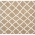 thumbnail image 3 of SAFAVIEH Dallas Jerrie Geometric Shag Area Rug, Beige/Ivory, 6' x 6' Square, 3 of 8