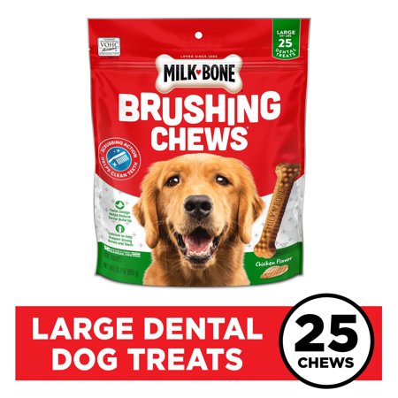 Milk-Bone Brushing Chews Daily Dental Dog Treats, Large, 33.7 oz., 25 Bones Per Bag - Image 3